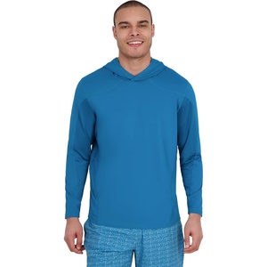 image:imageSpyder Mens Hooded Long Sleeve Rashguard  QuickDry Long Sleeve Swim Shirt Sun ProtectionSwell
