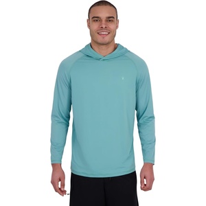 image:imageSpyder Mens Hooded Long Sleeve Rashguard  QuickDry Long Sleeve Swim Shirt Sun ProtectionWasabi