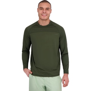 image:imageSpyder Mens Long Sleeve Rashguard  QuickDry Swim Shirt Sun Protection Performance Long Sleeve TopGreena