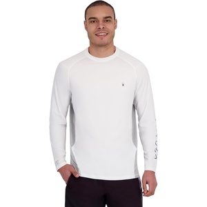 image:imageSpyder Mens Long Sleeve Rashguard  QuickDry Swim Shirt Sun Protection Performance Long Sleeve TopMarshmellow