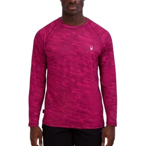 image:imageSpyder Mens Long Sleeve Rashguard  QuickDry Swim Shirt Sun Protection Performance Long Sleeve TopWine