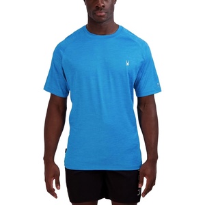 image:imageSpyder Mens Short Sleeve Rashguard  QuickDry Swim Shirt with Sun Protection Performance TopLagoon