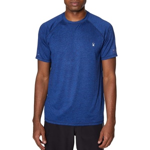 image:imageSpyder Mens Short Sleeve Rashguard  QuickDry Swim Shirt with Sun Protection Performance TopNavy