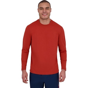 image:imageSpyder Mens Short Sleeve Rashguard  QuickDry Swim Shirt with Sun Protection Performance TopRed Ochre