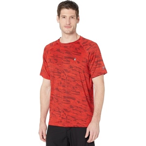 image:imageSpyder Mens Short Sleeve Rashguard  QuickDry Swim Shirt with Sun Protection Performance TopVolcano