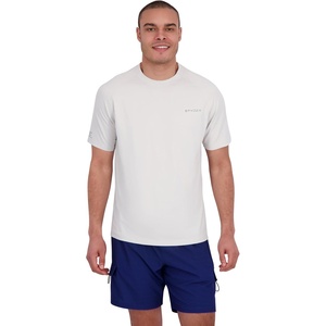 image:imageSpyder Mens Short Sleeve Rashguard  QuickDry Swim Shirt with Sun Protection Performance TopWhite