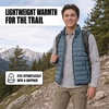 image:imageSpyder Mens Puffer Vest  Packable Lightweight Lycra Binding Zip PocketsBlue Slate