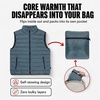 image:imageSpyder Mens Puffer Vest  Packable Lightweight Lycra Binding Zip PocketsBlue Slate