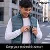 image:imageSpyder Mens Puffer Vest  Packable Lightweight Lycra Binding Zip PocketsBlue Slate