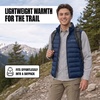image:imageSpyder Mens Puffer Vest  Packable Lightweight Lycra Binding Zip PocketsNavy Tonal