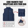 image:imageSpyder Mens Puffer Vest  Packable Lightweight Lycra Binding Zip PocketsNavy Tonal