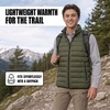 image:imageSpyder Mens Puffer Vest  Packable Lightweight Lycra Binding Zip PocketsOlive