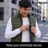 image:imageSpyder Mens Puffer Vest  Packable Lightweight Lycra Binding Zip PocketsOlive
