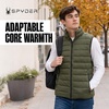 image:imageSpyder Mens Puffer Vest  Packable Lightweight Lycra Binding Zip PocketsOlive