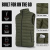 image:imageSpyder Mens Puffer Vest  Packable Lightweight Lycra Binding Zip PocketsOlive