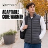 image:imageSpyder Mens Puffer Vest  Packable Lightweight Lycra Binding Zip PocketsPolar